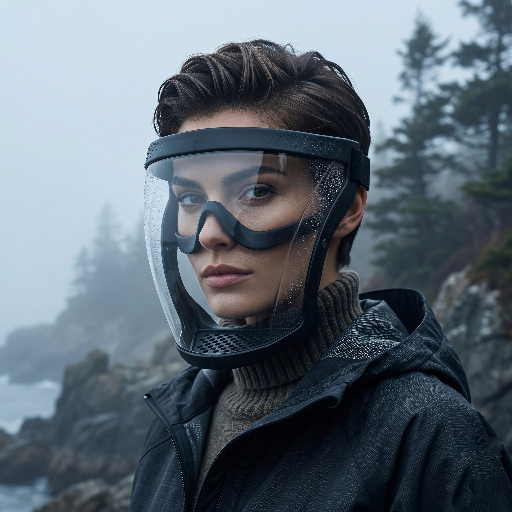 High-Definition Transparent Anti-Fog Protective Face Shield