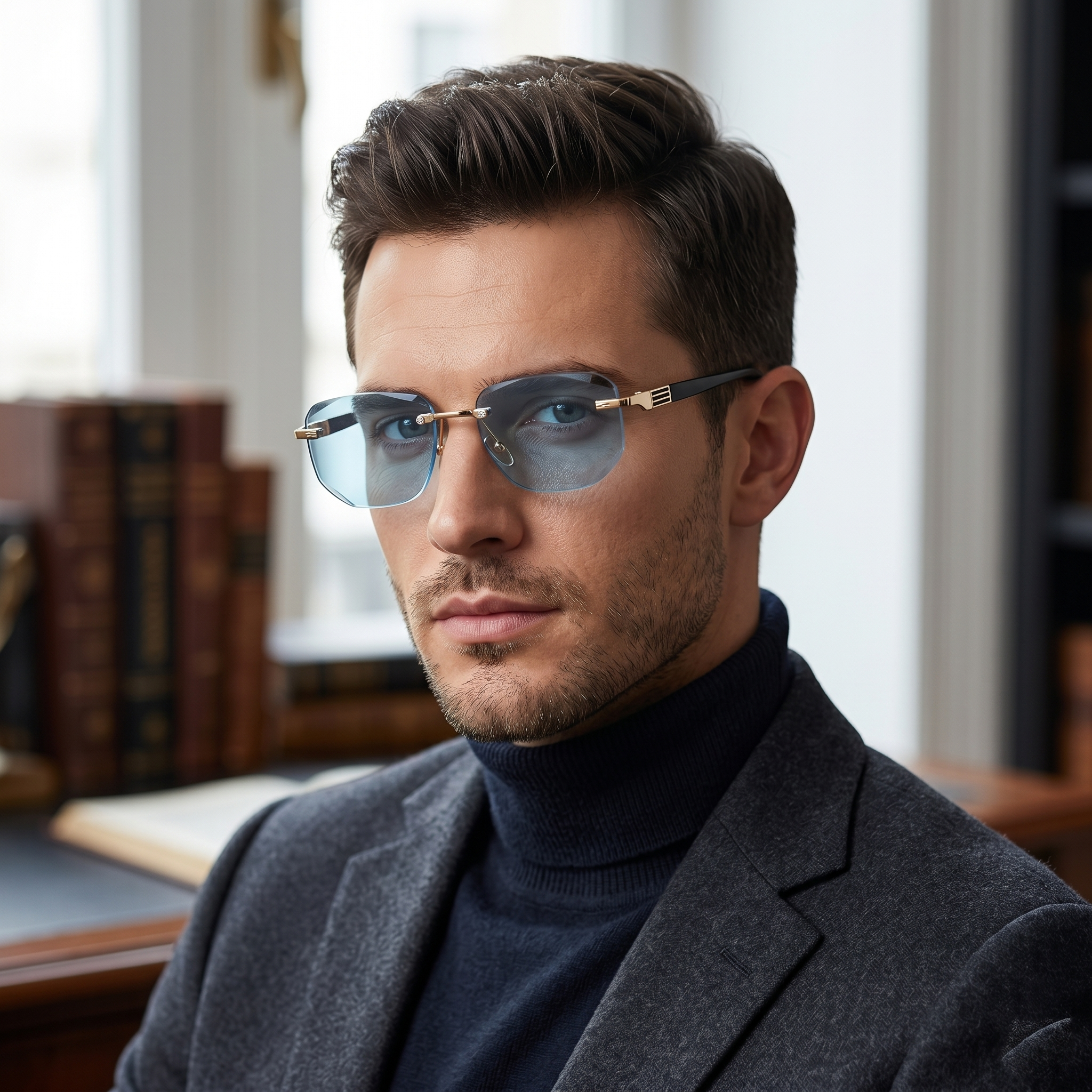 Green-Edged Anti-Blue Light Reading Glasses