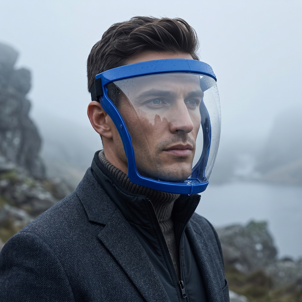 High-Definition Transparent Anti-Fog Protective Face Shield