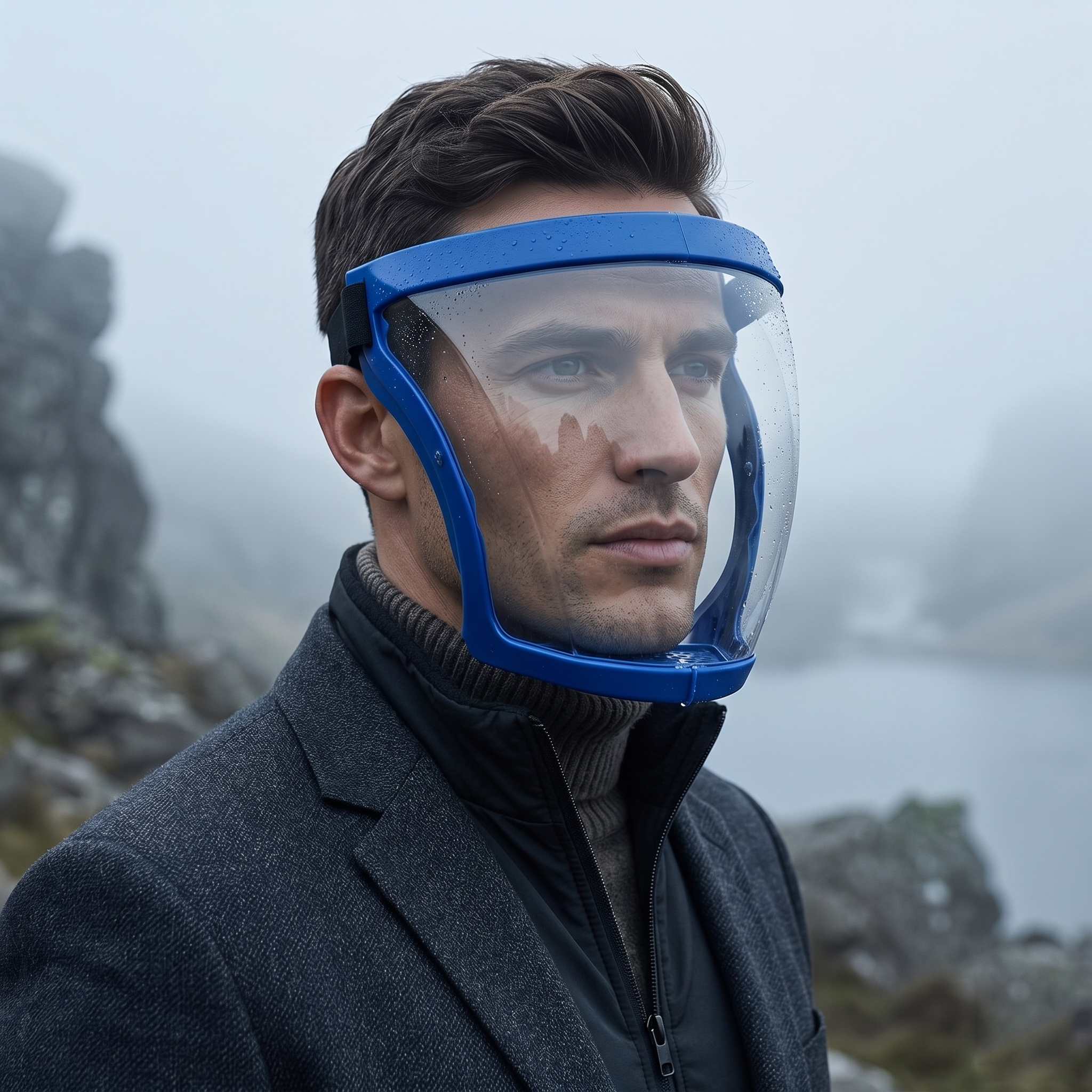 High-Definition Transparent Anti-Fog Protective Face Shield
