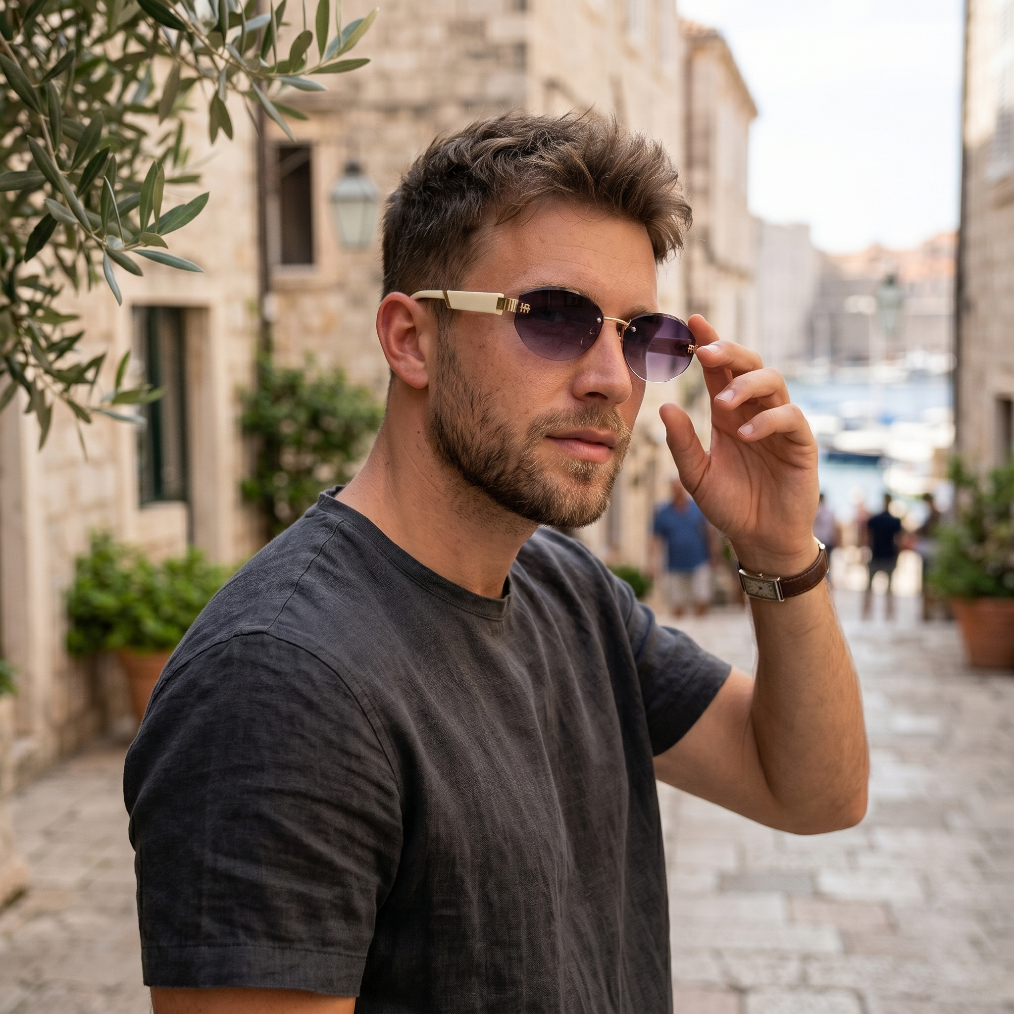 Stylish Rimless Cut-Edge Sunglasses