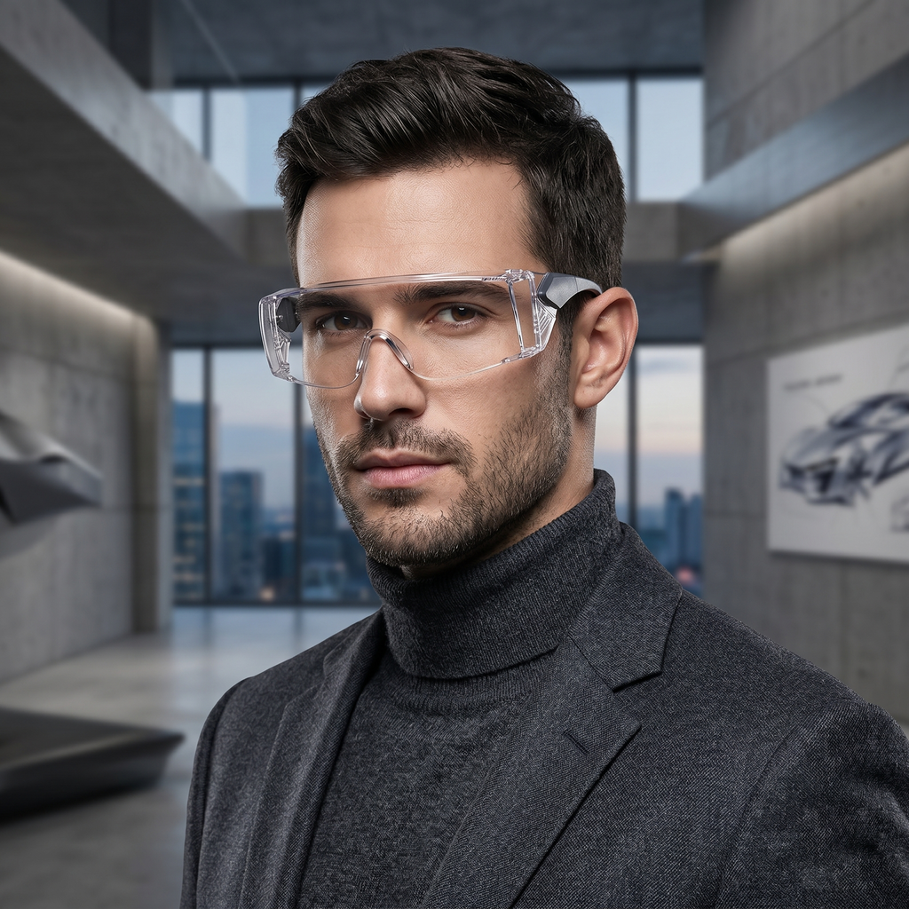 Anti-Splash Safety Goggles with Adjustable Temples